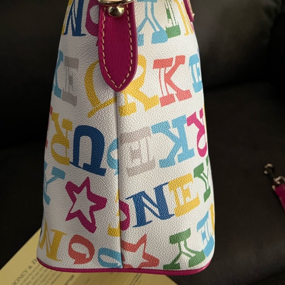 Dooney & Bourke Zip Zip Doodle Rainbow Satchel - Picture 4 of 16